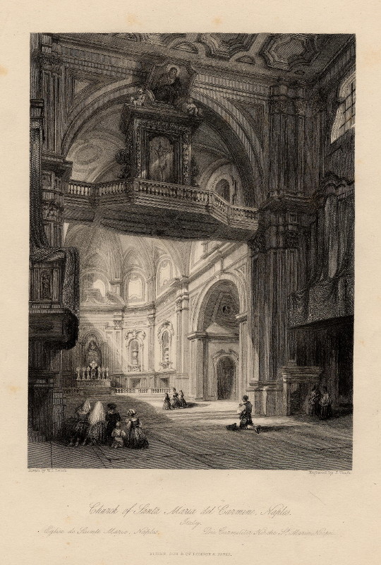 view Church of Santa Maria Del Carmine, Naples, Italy. by W.L. Leitch, J. Tingle