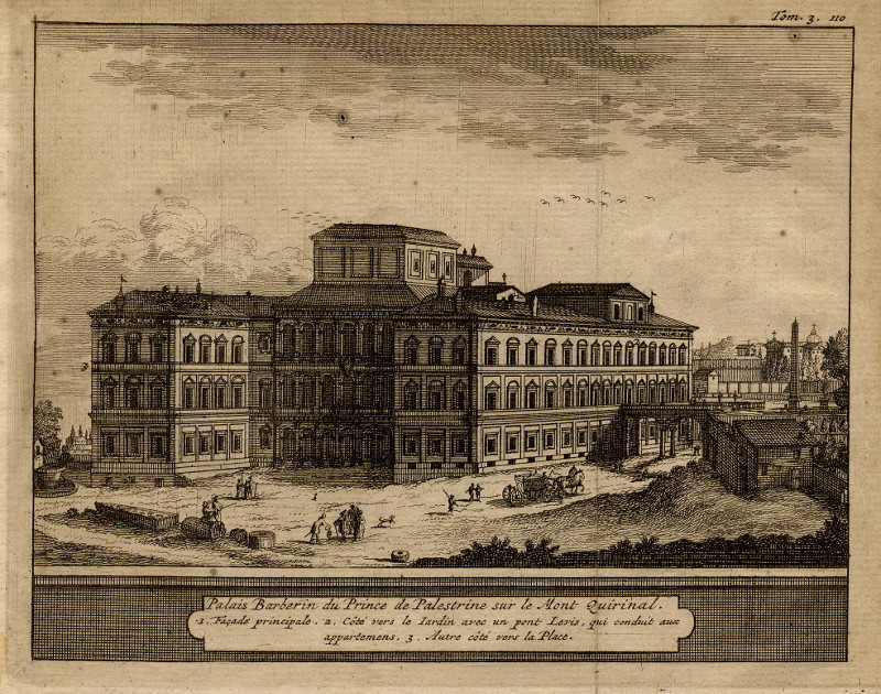 Palais Barberin du Prince de Palestrine sur le Mont Quirinal by Pieter van der Aa