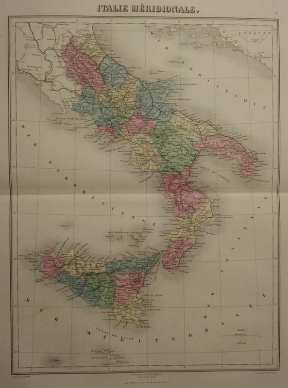 map Italie Méridionale by Migeon, Sengteller, Desbuissons