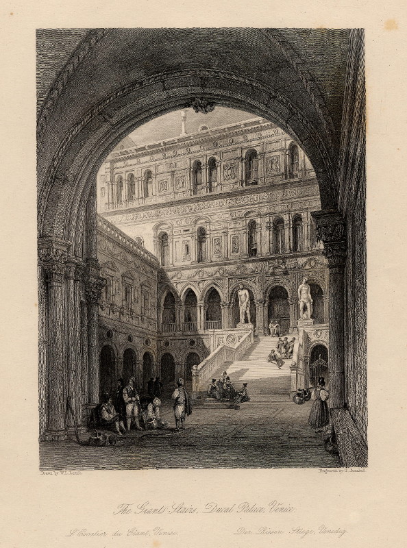 view The Giant Stairs, Ducal Palace, Venice by W.L. Leitch, T. Turnbull