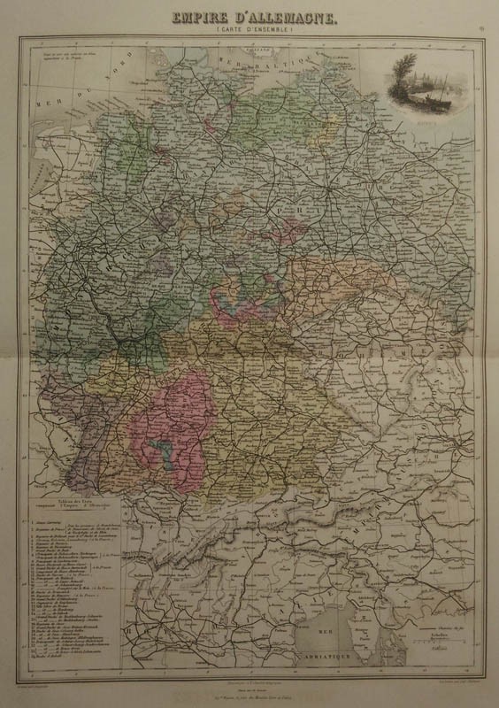 map Empire d´Allemagne (carte d´ensemble) by Migeon, Sengteller, Desbuissons
