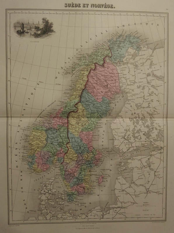map Suède et Norvège by Migeon, Sengteller, Desbuissons
