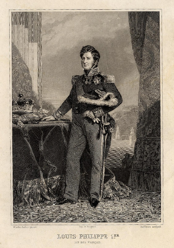 print Louis Philippe 1er, Roi des Francais by Audibran, Wintherhalter