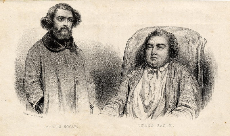 Felix Pyat, Jules Janin by H.J. Backer