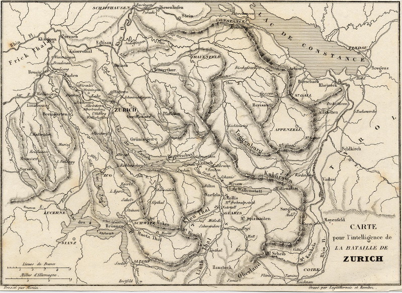 Carte pour l´intelligence la bataille de Zurich by Laguillermie, Ramboz, Monin