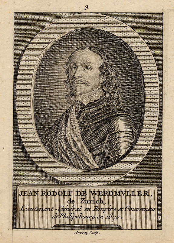 print Jean Rodolf de Werdmuller, de Zurich by Auvray