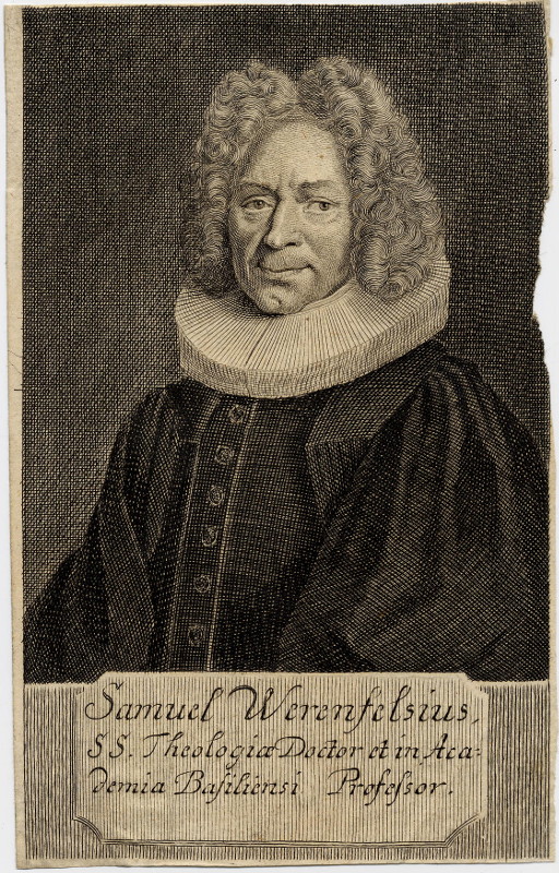 print Samuel Werenfelsius S.S. Thelogiae Doctor et in Academia Basiliensi Professor by Martin Bernigeroth