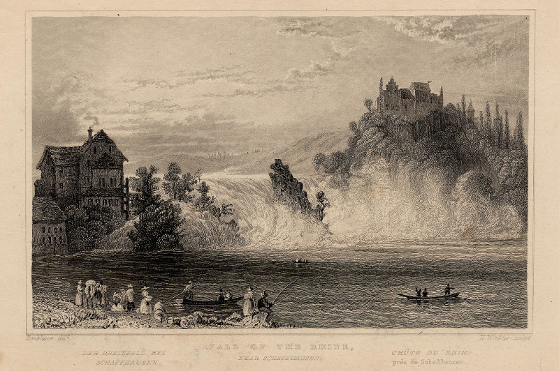Fall of the Rhine, near Schaffhausen by W. Tombleson, H. Winkles