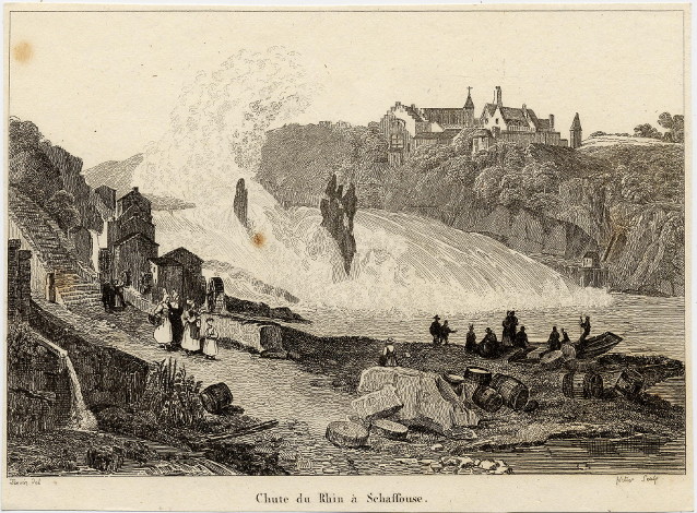 Chute du Rhin à Schaffouse by Danvin, Fortier