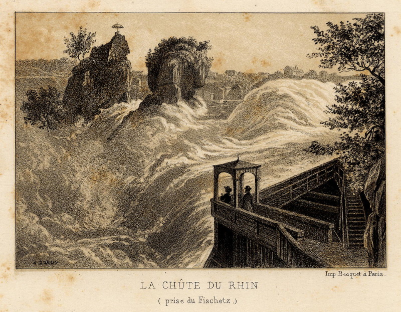 La chûte du Rhin (prise du Fischetz) by A. Duruy, Becquet