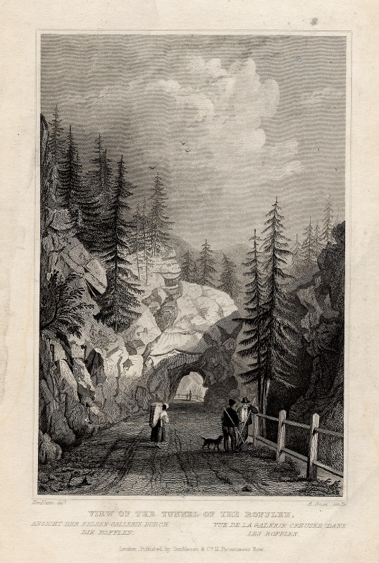 view View of the Tunnel of the Rofflen by W. Tombleson, A. Cruse