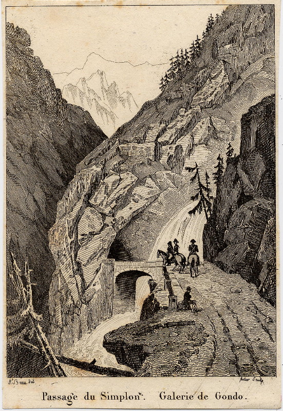 view Passage du Simplon. Galerie de Gondo by S. Beau