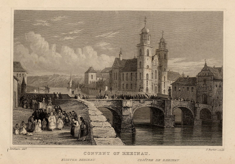 Convent of Rheinau by W. Tombleson, T. Barber