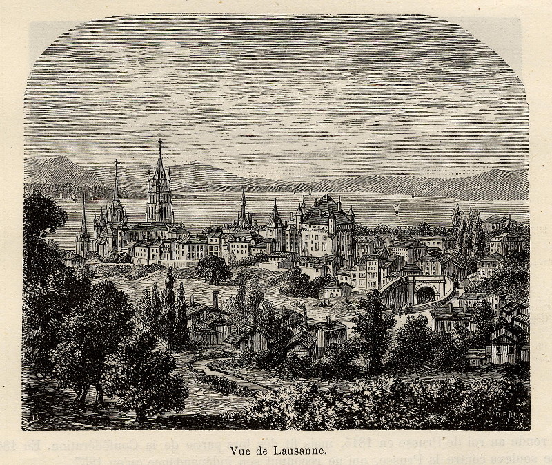 Vue de Lausanne by O. Brux