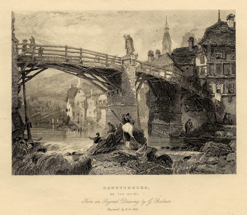 Lauffenburg on the Rhine by G. Balmer, A. Le Petit