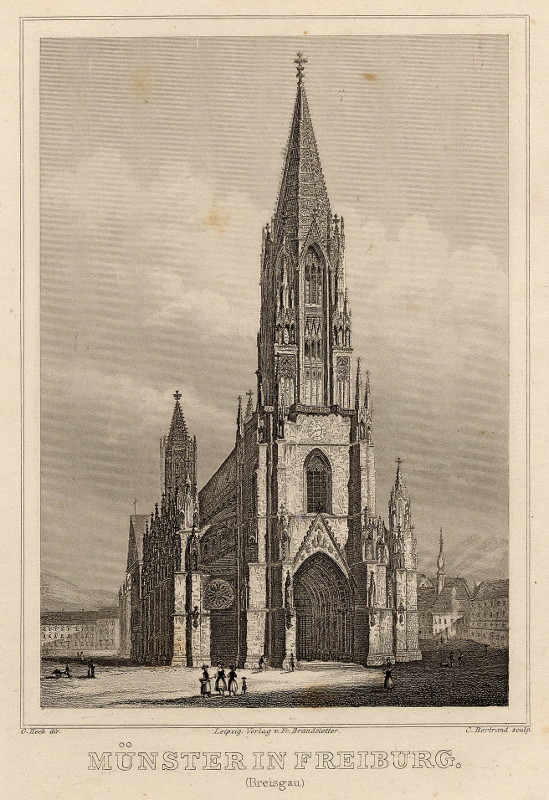 view Münster in Freiburg. (Breisgau) by C. Heck, C. Bertrand