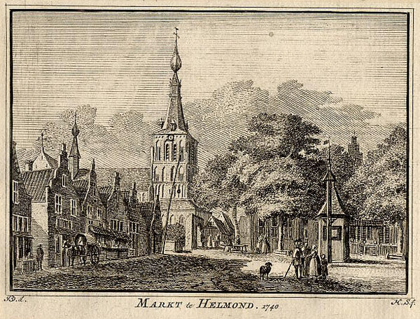 view Markt te Helmond 1740 by Spilman