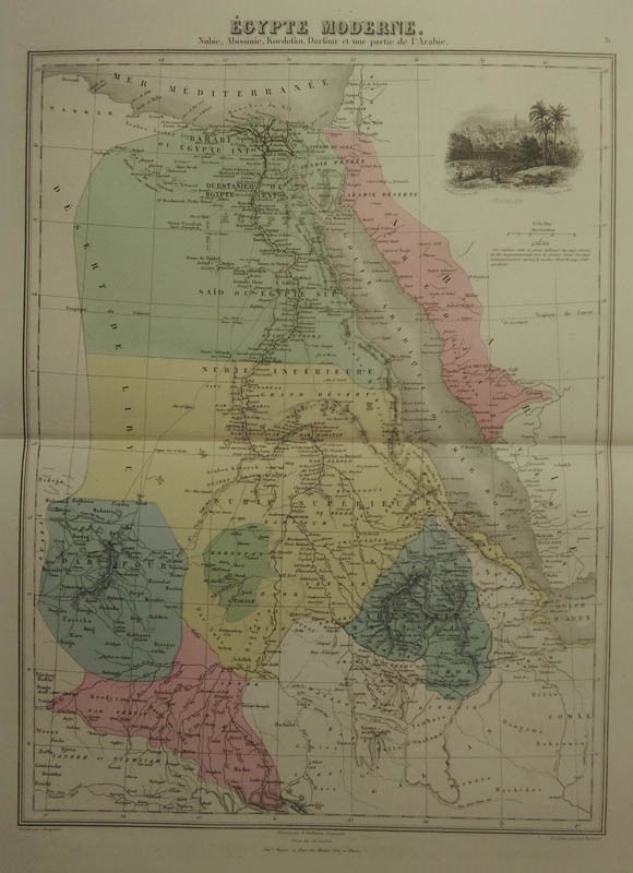 map Egypte Moderne by Migeon, Sengteller, Desbuissons