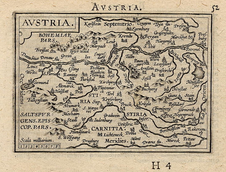 Austria by Abraham Ortelius, Philippe Galle