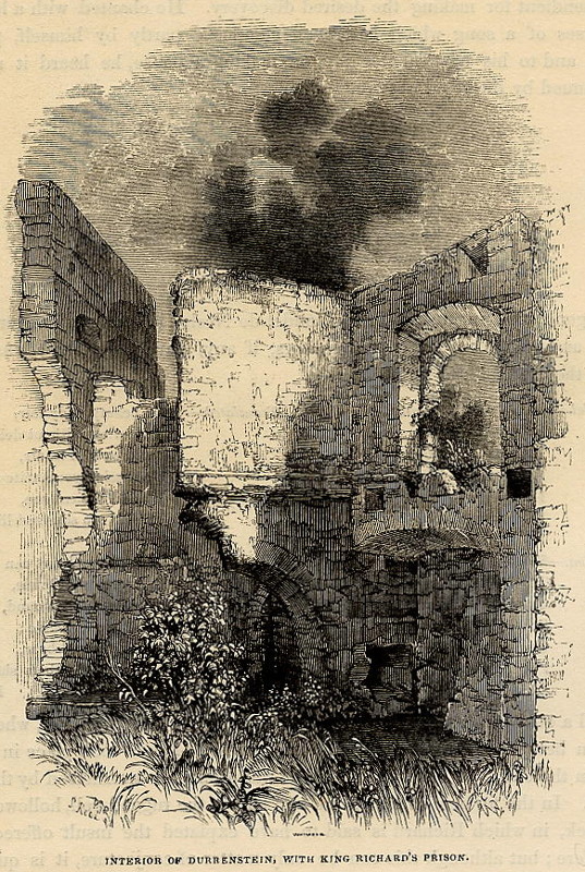 view Interior of Durrenstein, with King Richard´s prison by W.H. Bartlett, Whimper