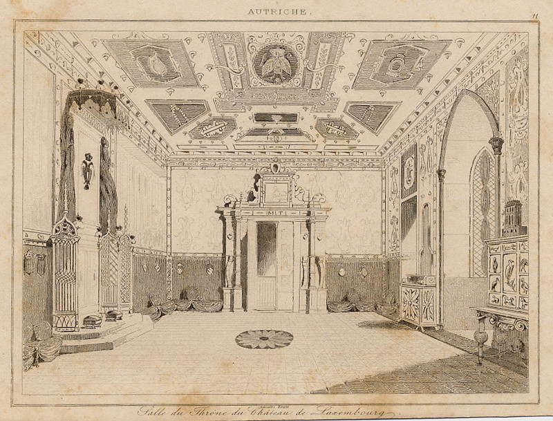 Salle du Thrône du château de Laxembourg by Lemaitre