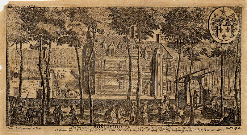 Pretorium Moninchoven in pago de heymissen quondam Philippi de Valckenisse et Catharine vanden Dycke by Franc. Ertinger