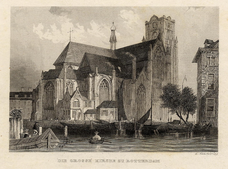 Die Grosse Kirche zu Rotterdam by W.H. Bartlett, T. Clark