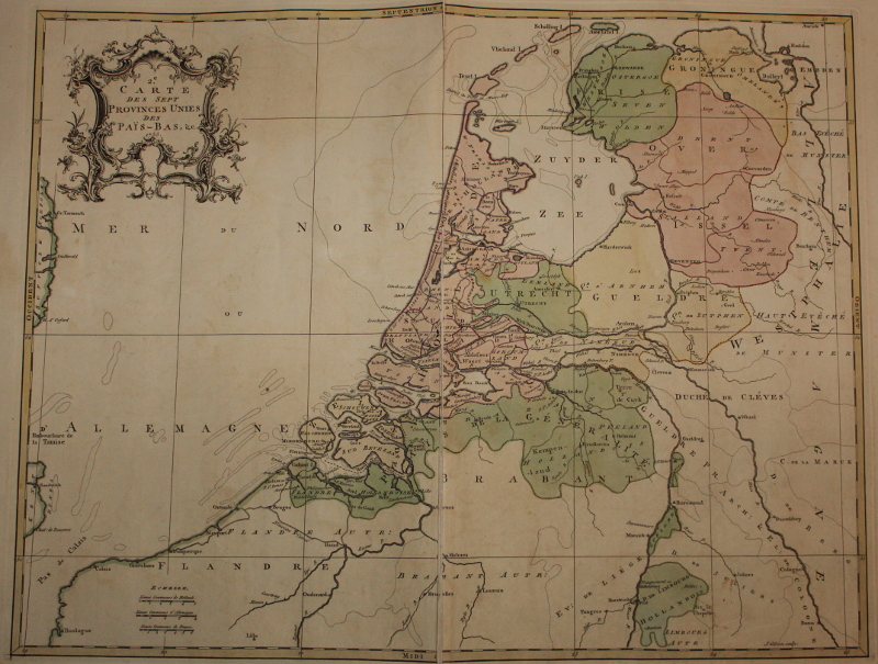 2e Carte des Sept Provinces Unies des Pais-Bas by Louis Charles Desnos