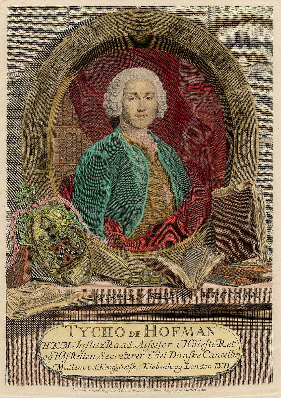 print Tycho de Hofman by J.G. Will, naar L. Tocqué