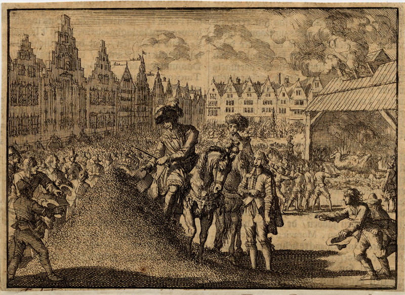 Grote Markt te Frankfurt am Main tijdens de kroning van keizer Ferdinand II, 1619 by Jan Luyken