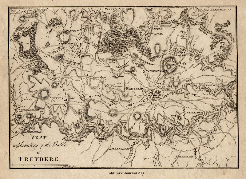 Plan explanatory of the Battle of Freyberg by nn