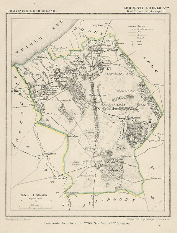 map communityplan Ermelo (Kad gem Nunspeet) by Kuyper (Kuijper)