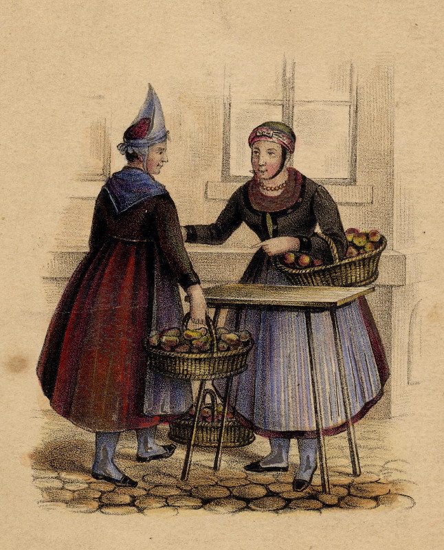 Twee vrouwen met appels by nn