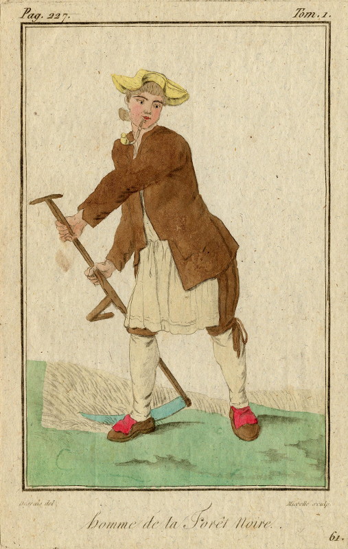 print Homme de la Foret Noire by Félix Mixelle, Desrais