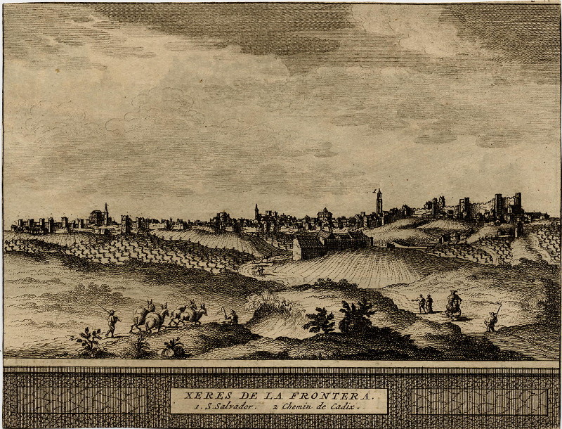 Xeres de la Frontera, 1. S. Salvador 2. Chemin de Cadix by Pieter van der Aa