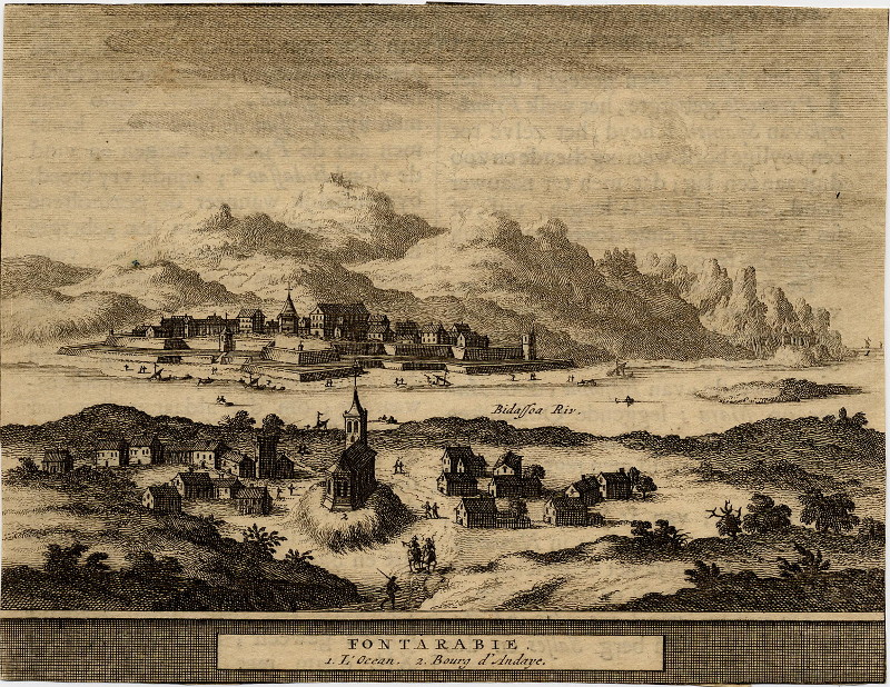 Fontarabie 1. L´Ocean 2. Bourg de l´Andaye by Pieter van der Aa