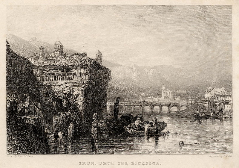 Irun, from the Bidassoa by David Roberts, J. Cousen