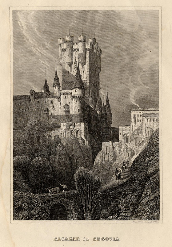 view Alcazar in Segovia by J.G. Martini