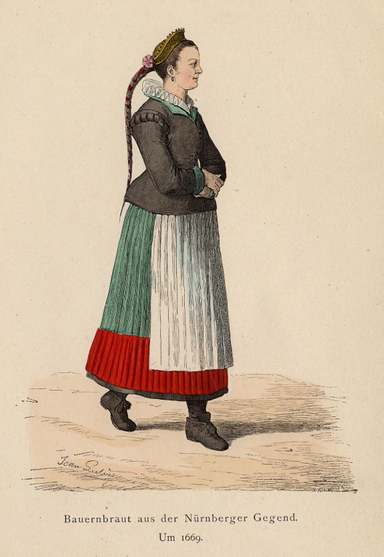print Bauernbraut aus der Nurnberger Gegend. Um 1669. by nn