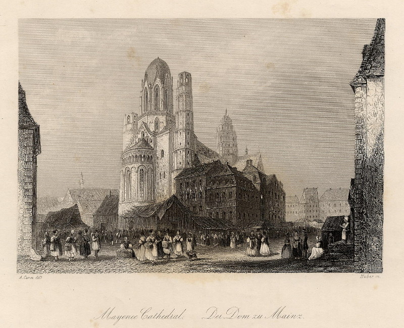 Mayence Cathedral; Der Dom zu Mainz by A. Carse, Huber