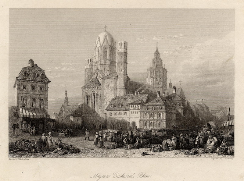 Mayence Cathedral, Rhine by W.L. Leitch, J. Redsway