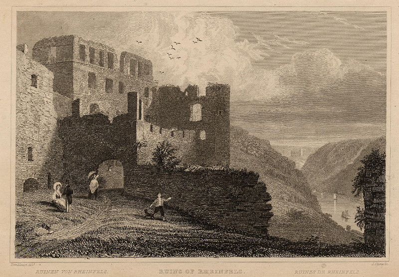 Ruins of Rheinfels by W. Tombleson, J. Stone