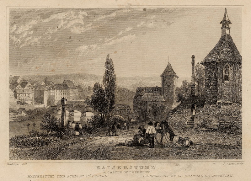 Kaiserstuhl & castle of Rothelen by W. Tombleson, S. Lacey