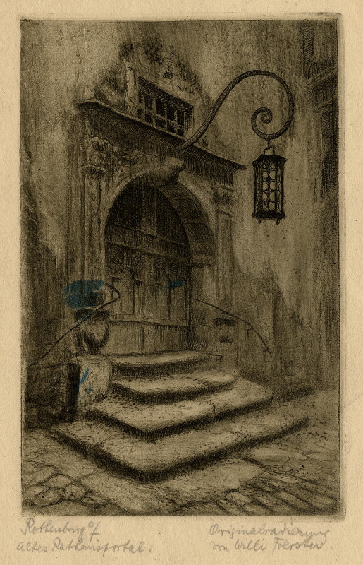 view Rothenburg Altes Rathausportal by Willy Foerster
