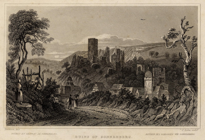 Ruins of Sonnenberg by W. Tombleson, J. Stokes