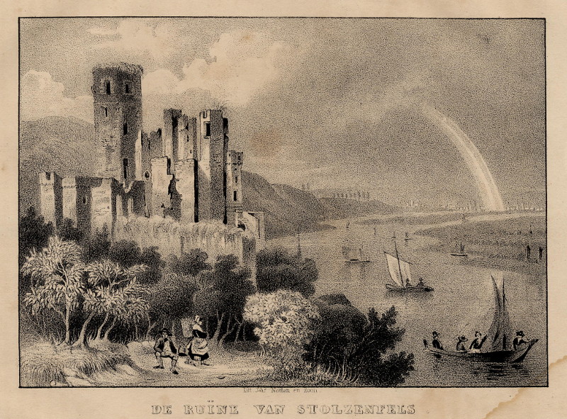 De Ruine van Stolzenfels by J. Noman en zoon