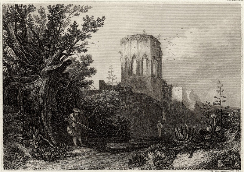 Ruine zu Samaria in Palestina by Ch. Daumerlang