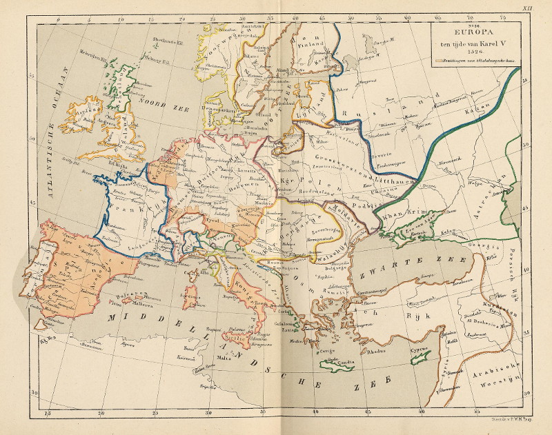Europa ten tijde van Karel V 1526 by P.W.M. Trap