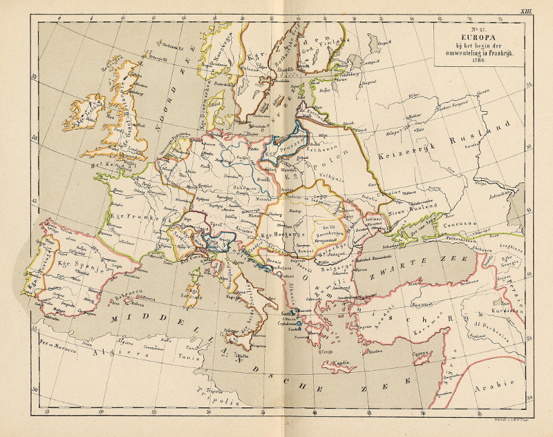 Europa bij het begin der omwenteling in Frankrijk 1789 by P.W.M. Trap