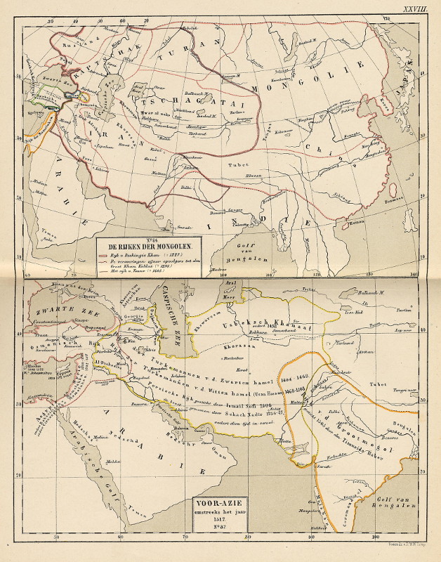 De Rijken der Mongolen, Voor-Azie omstreeks het jaar 1517 by P.W.M. Trap